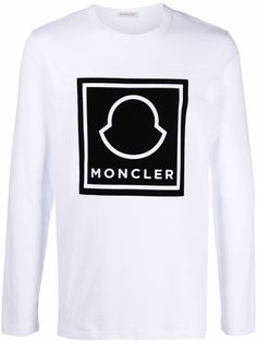 Moncler футболка с длинными рукавами и логотипом