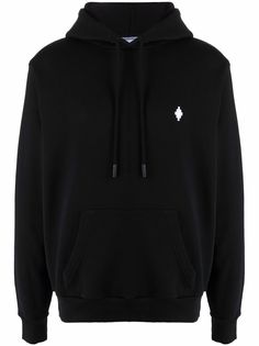 Marcelo Burlon County of Milan CROSS REGULAR HOODIE BLACK WHITE