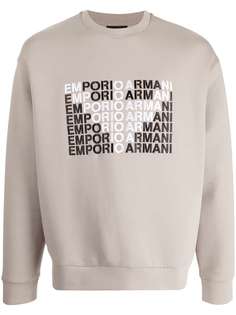 Emporio Armani толстовка с круглым вырезом и логотипом