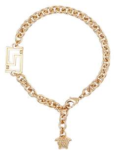 Versace Greca chain-link anklet