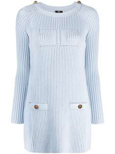 Elisabetta Franchi платье мини в рубчик