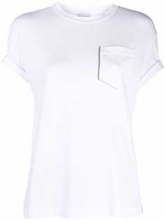 Brunello Cucinelli футболка с декором Monili