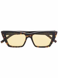 Saint Laurent Eyewear солнцезащитные очки в оправе черепаховой расцветки