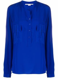 Stella McCartney шелковая блузка с воротником-стойкой