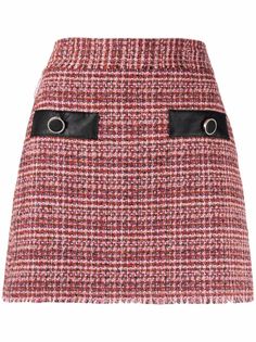 Pinko твидовая юбка с завышенной талией