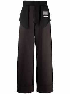 MM6 Maison Margiela брюки с карманами и завышенной талией
