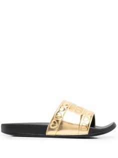 Versace Jeans Couture logo laminated slides