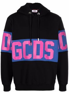 Gcds logo-print cotton hoodie