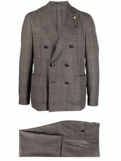 Lardini checked two-piece suit
