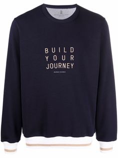 Brunello Cucinelli толстовка с вышитым логотипом