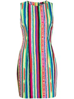 Versace Jeans Couture stripe-print sleeveless dress