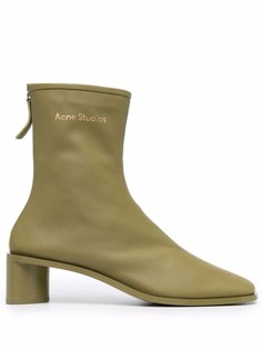 Acne Studios logo-print square-toe boots