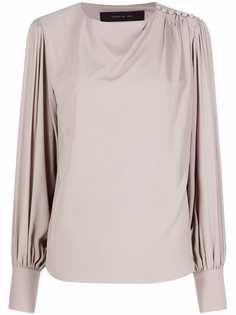 Federica Tosi bishop-sleeved draped blouse