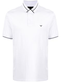 Emporio Armani stripe-trimmed polo shirt