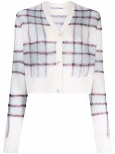 Acne Studios check-pattern cropped cardigan