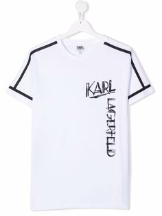 Karl Lagerfeld Kids TEEN logo-print organic cotton T-shirt