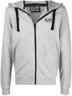 Ea7 Emporio Armani zip front hoodie