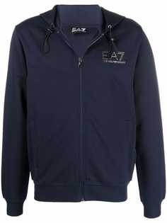 Ea7 Emporio Armani logo detail hoodie