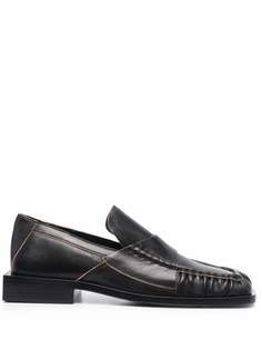 Acne Studios square-toe block-heel loafers