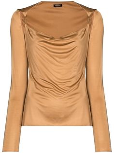 Versace Medusa-plaque draped top