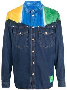 Versace Jeans Couture contrast-panel long-sleeve shirt