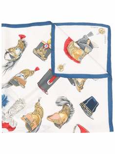 Hermès платок Casques et Coiffures Militaires pre-owned 1965-го года