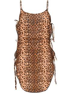 Agent Provocateur пляжное платье Kittie с леопардовым принтом