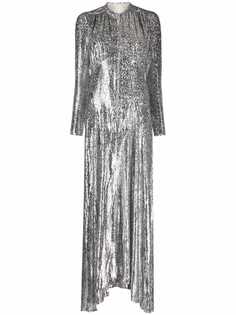 Paco Rabanne платье с леопардовым принтом и эффектом металлик