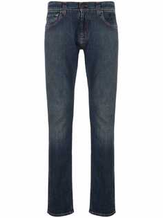 ETRO узкие джинсы с эффектом потертости