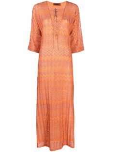 Missoni пляжное платье с завязками