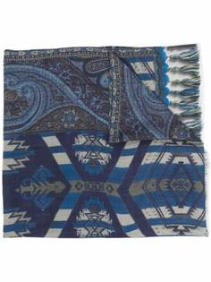 ETRO шелковый шарф с узором пейсли