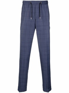 PAUL SMITH клетчатые брюки с кулиской