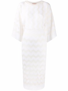 Missoni платье миди с узором зигзаг