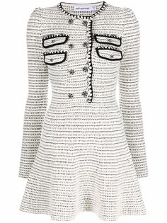 Self-Portrait двубортное трикотажное платье