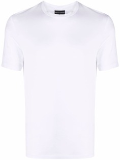 Emporio Armani футболка с нашивкой-логотипом и круглым вырезом