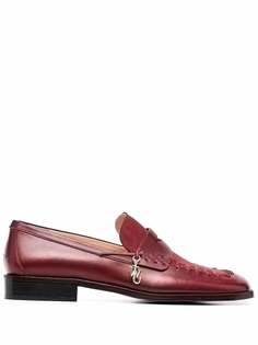 JW Anderson logo-plaque square-toe loafers