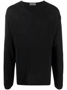 Yohji Yamamoto Pre-Owned джемпер тонкой вязки 2010-х годов с V-образным вырезом