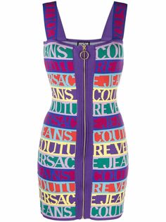 Versace Jeans Couture платье на молнии с логотипом