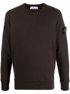 Stone Island толстовка с нашивкой-логотипом и круглым вырезом