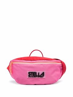 Stella McCartney поясная сумка в стиле колор-блок с логотипом