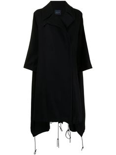 Yohji Yamamoto шерстяное пончо с бахромой