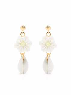 Andres Gallardo серьги в форме цветов