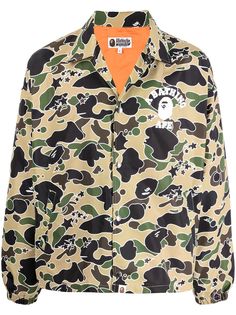 A BATHING APE® куртка-рубашка с камуфляжным принтом
