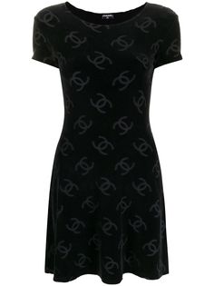 Chanel Pre-Owned короткое платье 1990-х годов с логотипом