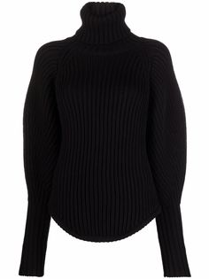 Les Hommes puff-sleeve knitted jumper