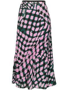 DVF Diane von Furstenberg юбка миди с принтом