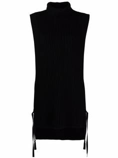 Ann Demeulemeester вязаный жилет с драпировкой