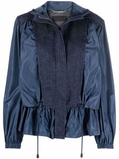 Alberta Ferretti pleated hooded jacket