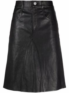 Isabel Marant Étoile A-line leather midi skirt