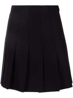 Alessandra Rich box-pleat wool miniskirt